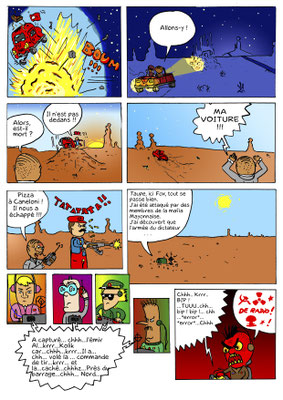 Flavien (14 ans) planche 2 - Dessin au feutre, couleur numérique