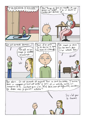 Constance (14 ans) - Dessin au feutre, couleur numérique