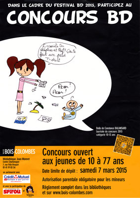 Constance (13 ans) Affiche pour le Festival BD de Bois-Colombes