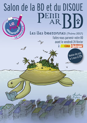 Aureline (13 ans) Affiche pour le Festival BD de Quimper