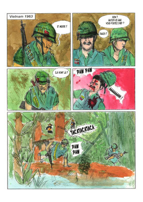 Gaspard (13 ans) - Vietnam - Dessin au feutre, couleur aquarelle