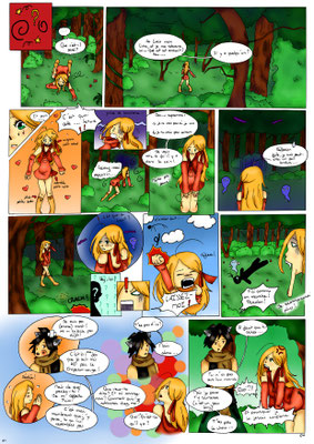 Hortense (14 ans) planche 1 - Dessin au feutre, couleur numérique
