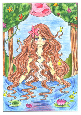 Marie (14 ans) planche 2 - Dessin au feutre, crayon de couleur