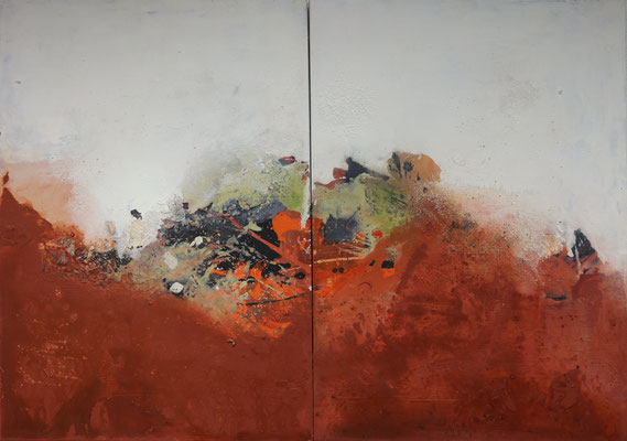ich werde da sein 3 - 120 x 80 x 4 cm - diptychon - 2022