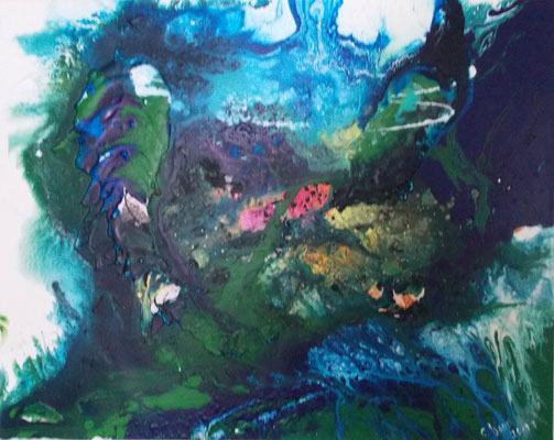 unter Wasser - 100 x 80 x 2 cm - 2019