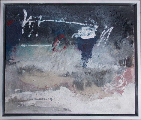 Annäherung - 60 x 50 x 4 cm - 2022 - gerahmt