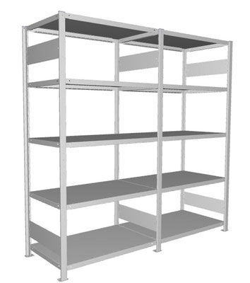 Erweiterbare Lagerregale 1x Grundregal u. 1x Anbauregal, Anbauregale, HxBxT: 2100x900x600 mm. je nach Bedarf erweiterbar. - lagerconsulting.at