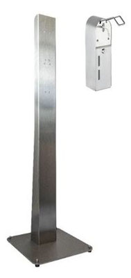Seifen/Desinfektionsspender 1L. Versperrbar. für Regalständer SET. lagerconsulting.at