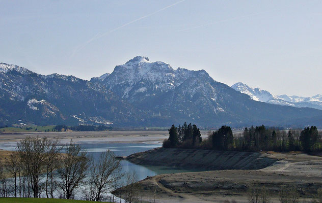 Der leere Forggensee