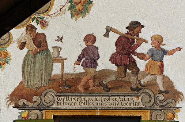 Lüftlmalerei in Oberammergau