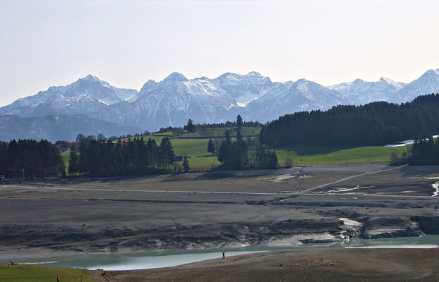 Der leere Forggensee