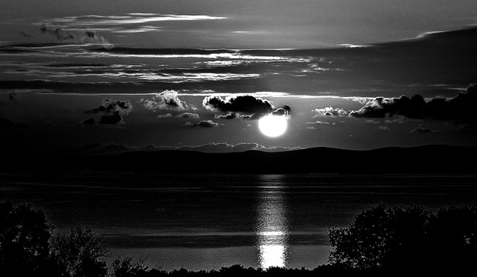 Sonnenuntergang in s/w
