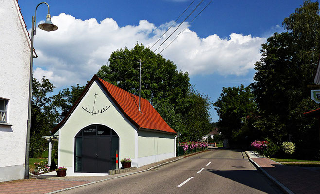 Sonnenuhr bei Lauterbach in Bayern