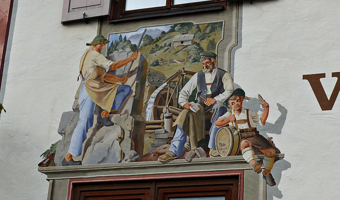 Lüftelmalerei in Unterammergau