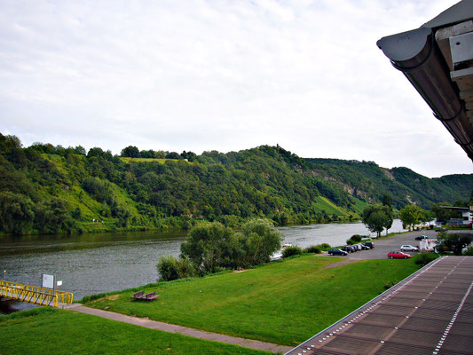 Blick von unserem Balkon in unserem Hotel