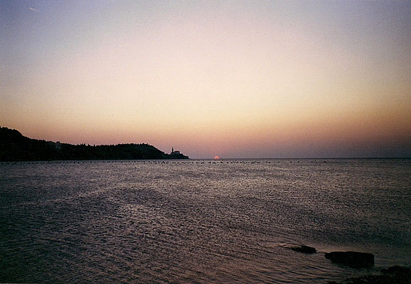 Sonnenuntergang in Strunjan