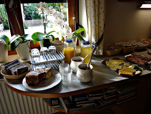 Frühstück im Haus Wiesenheim in Tramin