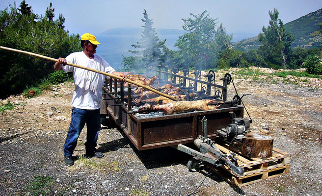 Grillen beim Antonsfest
