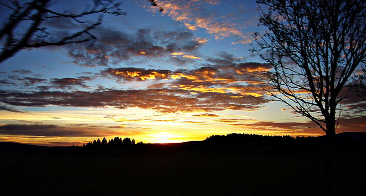 Sonnenuntergang beim Lipno Stausee
