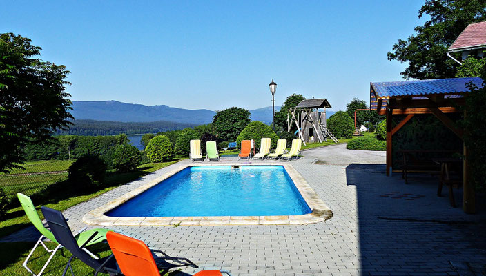 Der Pool in der Pension Panter