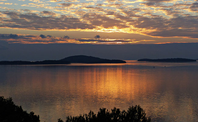 Der 1. Sonnenuntergang bei Pirovac