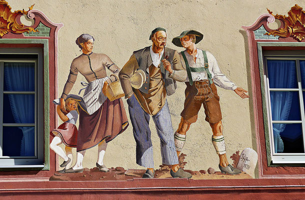 Lüftlmalereien von der Familie Pfeffer