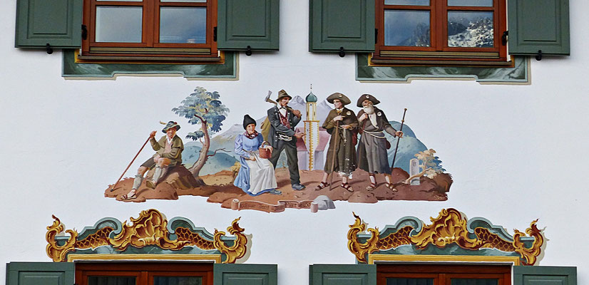 Lüftlmalereien von der Familie Pfeffer