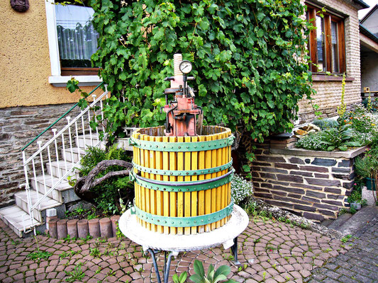 Eine Weinpresse
