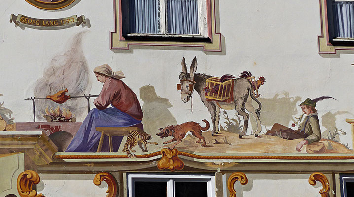 Lüftlmalerei in Oberammergau