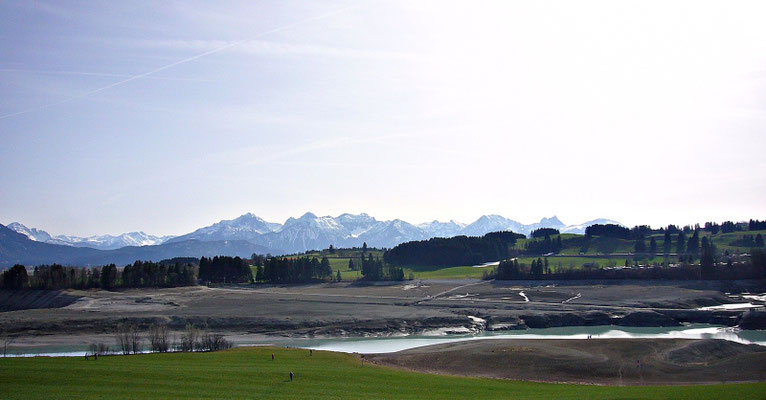Der leere Forggensee