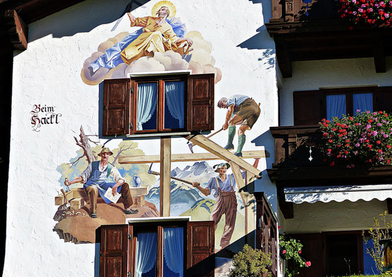 Lüftlmalereien von der Familie Pfeffer