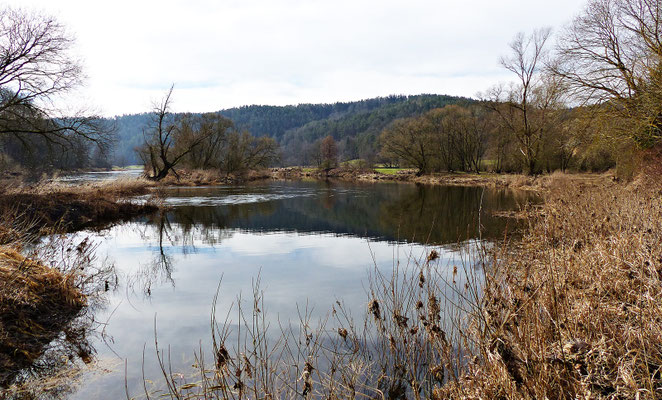 Der Fluss Regen im Frühjahr und Herbst