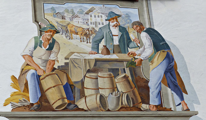 Lüftelmalerei in Unterammergau