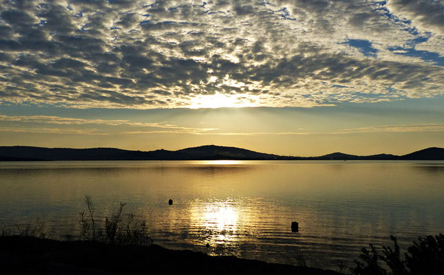 Der 1. Sonnenuntergang bei Pirovac