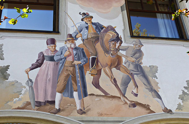 Lüftlmalereien von der Familie Pfeffer