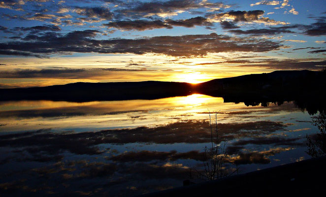 Sonnenuntergang beim Lipno Stausee