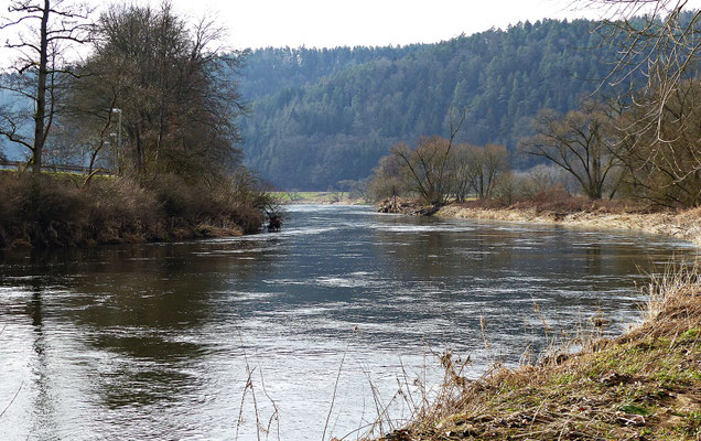 Der Fluss Regen im Frühjahr und Herbst