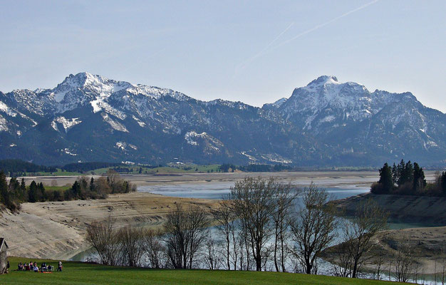 Der leere Forggensee