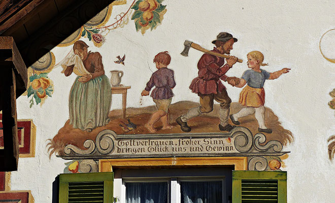 Lüftlmalerei in Oberammergau