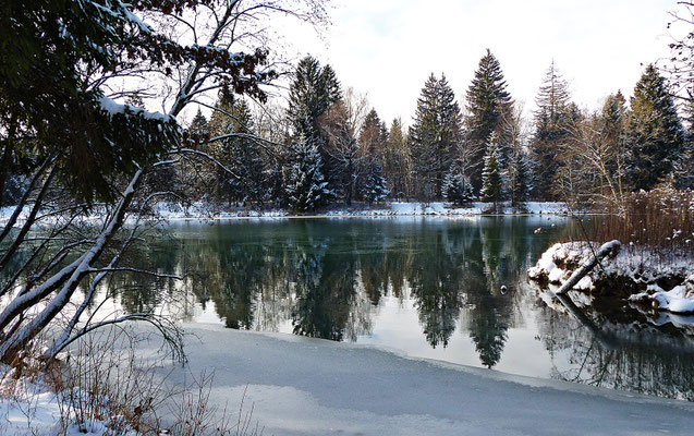 Der Lech bei Scheuring im Winter