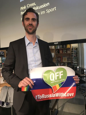 Auch  Claudius Schäfer, CEO der Schweizer Profiligen SFL, zeigt seine Solidarität mit #ToRussiaWithLove