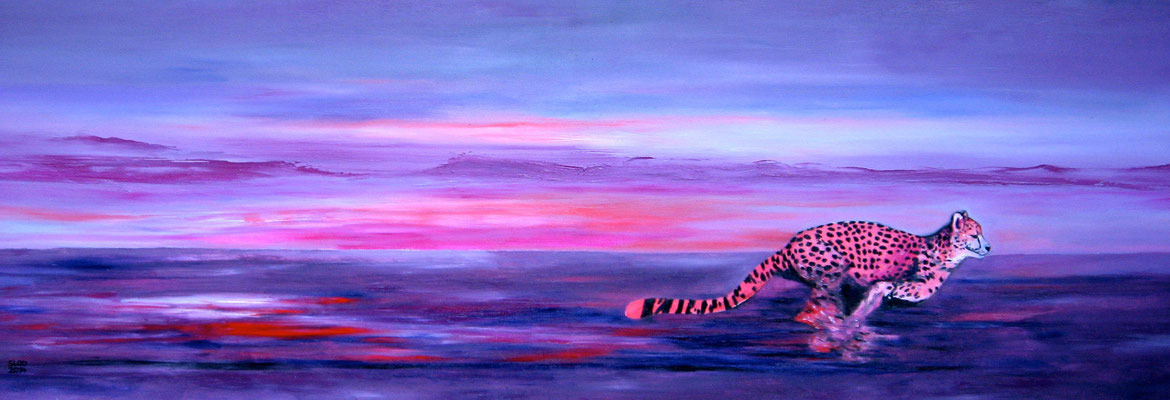  ~ Pink Gepard ----- 40 x 120 cm oil/canvas