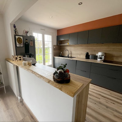 Bar avec une seule planche en Frêne