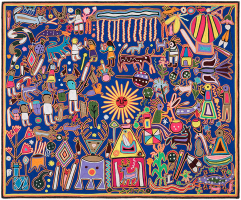 Tableau Huichol ( Musée de Marseille ) © jcLETT