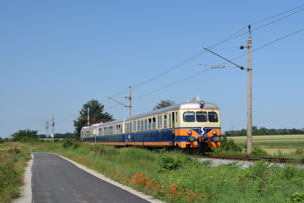 Am 08.06.2024 erreicht ein VEF-Sonderzug Maria Ellend. Anlass: 110 Jahre Pressburger Bahn