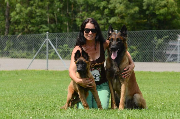 Ich mit Juno und Ikarus