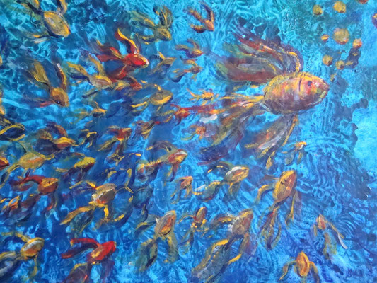 Catherine MICAELLI     "Aquarium"              20P - acrylique sur papier