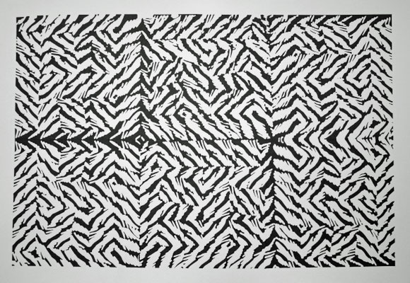 Nr. 198, 2019, Tusche auf Papier, 50 x 70 cm