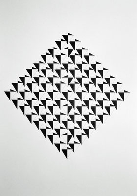 Nr. 107, Defekt 5, Serie Numbers, 2017, Tusche auf Papier, 59,6 x 84,0 cm