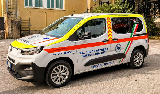 Borzoli 03 - Fiat Doblò III generazione - Unità Servizi Sociali su allestimento Olmedo Mobility Division